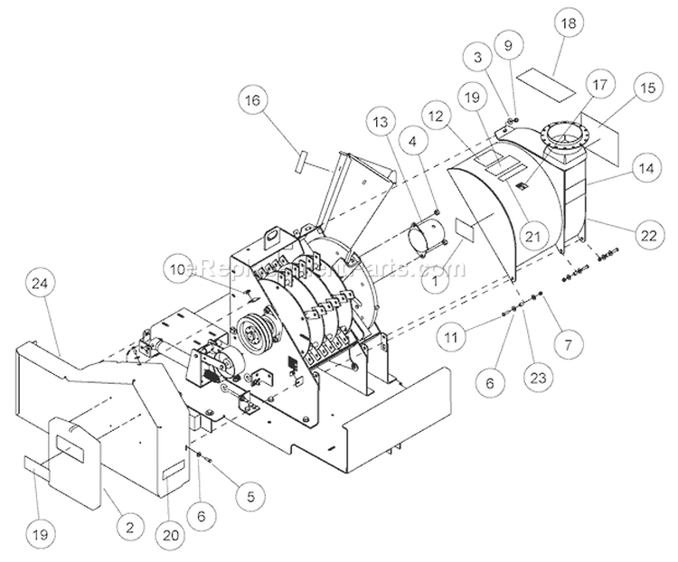 ShieldsáAssembly Diagram and Parts List for SC5670B 75524 Bear Cat Chipper Shredder
